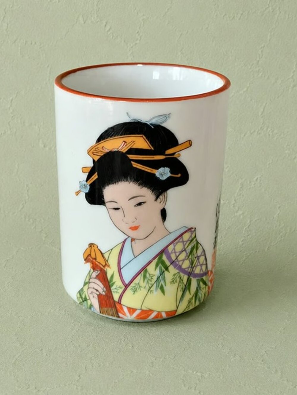 Vintage Japanese ‘Geisha’ Yunomi Tea Cup